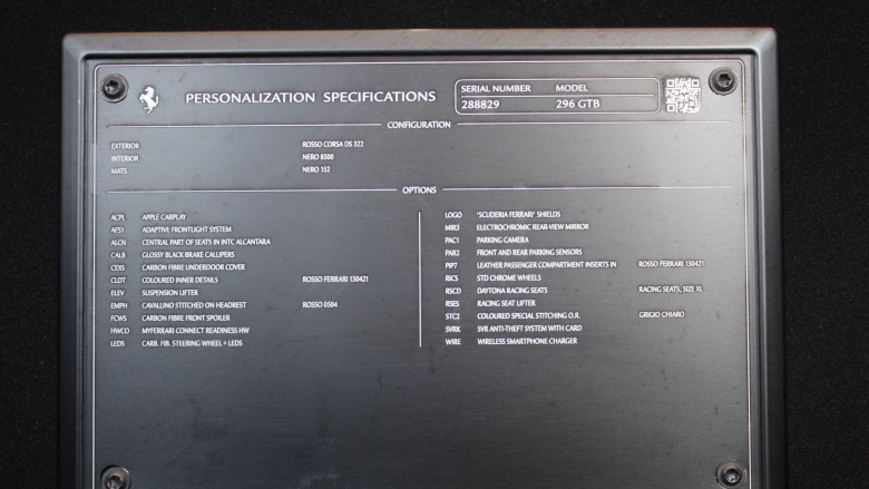 Ferrari 296 GTB 3.0T V6 7.45kWh Coupe 2dr Petrol Plug-in Hybrid F1 DCT (s/s) (830 ps) Coupe